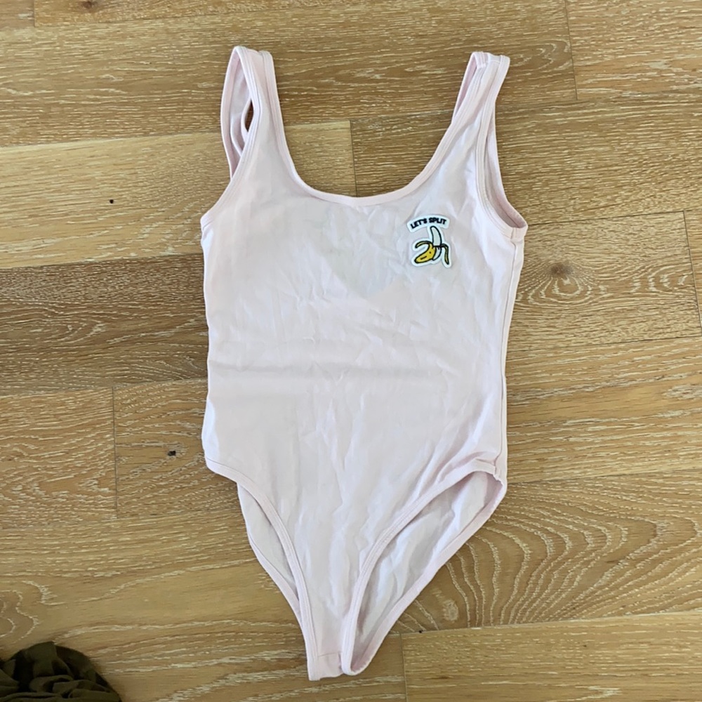 Baby pink Bodysuit w/ Banana Decal